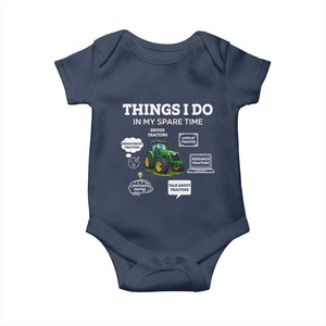 Funny Farmers Baby Onesie Things I Do In My Spare Time TS14 Navy Print Your Wear