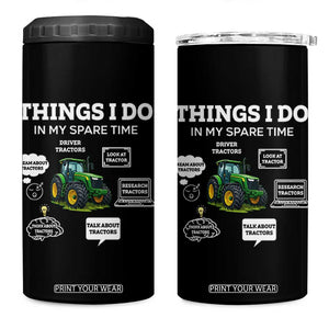 Funny Farmers 4 in 1 Can Cooler Tumbler Things I Do In My Spare Time TS14 One Size: 16 oz Black Print Your Wear