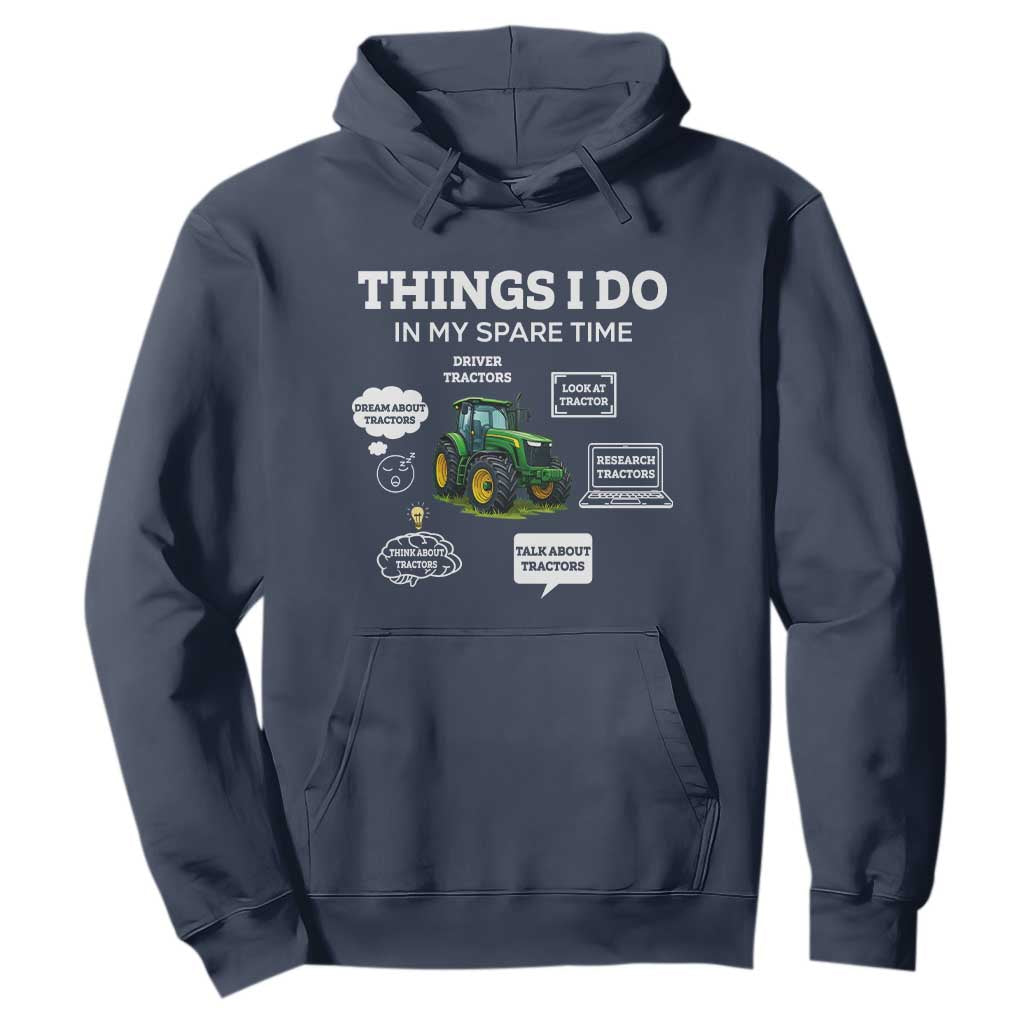 Funny Farmers Hoodie Things I Do In My Spare Time TS14 Navy Print Your Wear