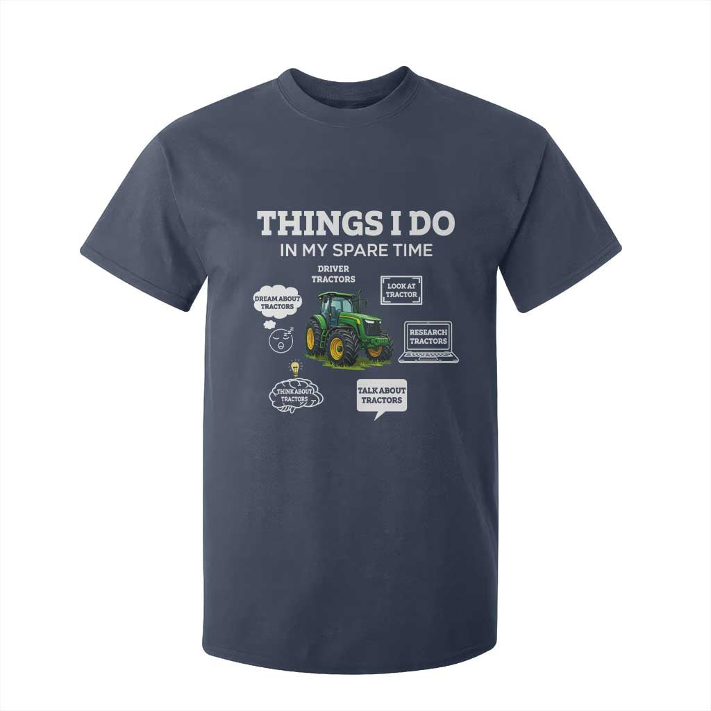 Funny Farmers T Shirt For Kid Things I Do In My Spare Time TS14 Navy Print Your Wear