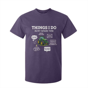 Funny Farmers T Shirt For Kid Things I Do In My Spare Time TS14 Purple Print Your Wear
