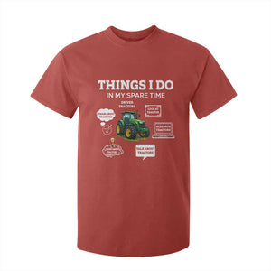 Funny Farmers T Shirt For Kid Things I Do In My Spare Time TS14 Red Print Your Wear