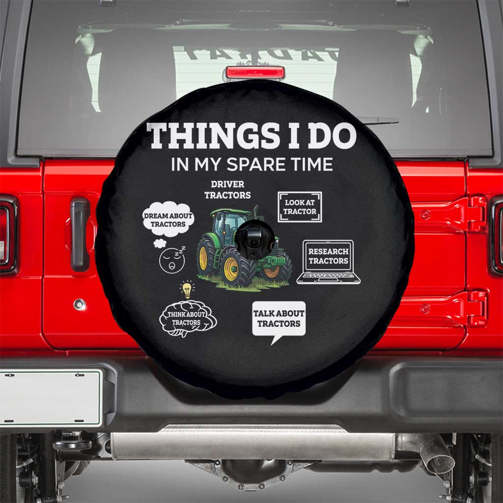 Funny Farmers Spare Tire Cover Things I Do In My Spare Time TS14 Black Print Your Wear
