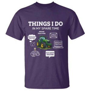 Funny Farmers T Shirt Things I Do In My Spare Time TS14 Purple Print Your Wear