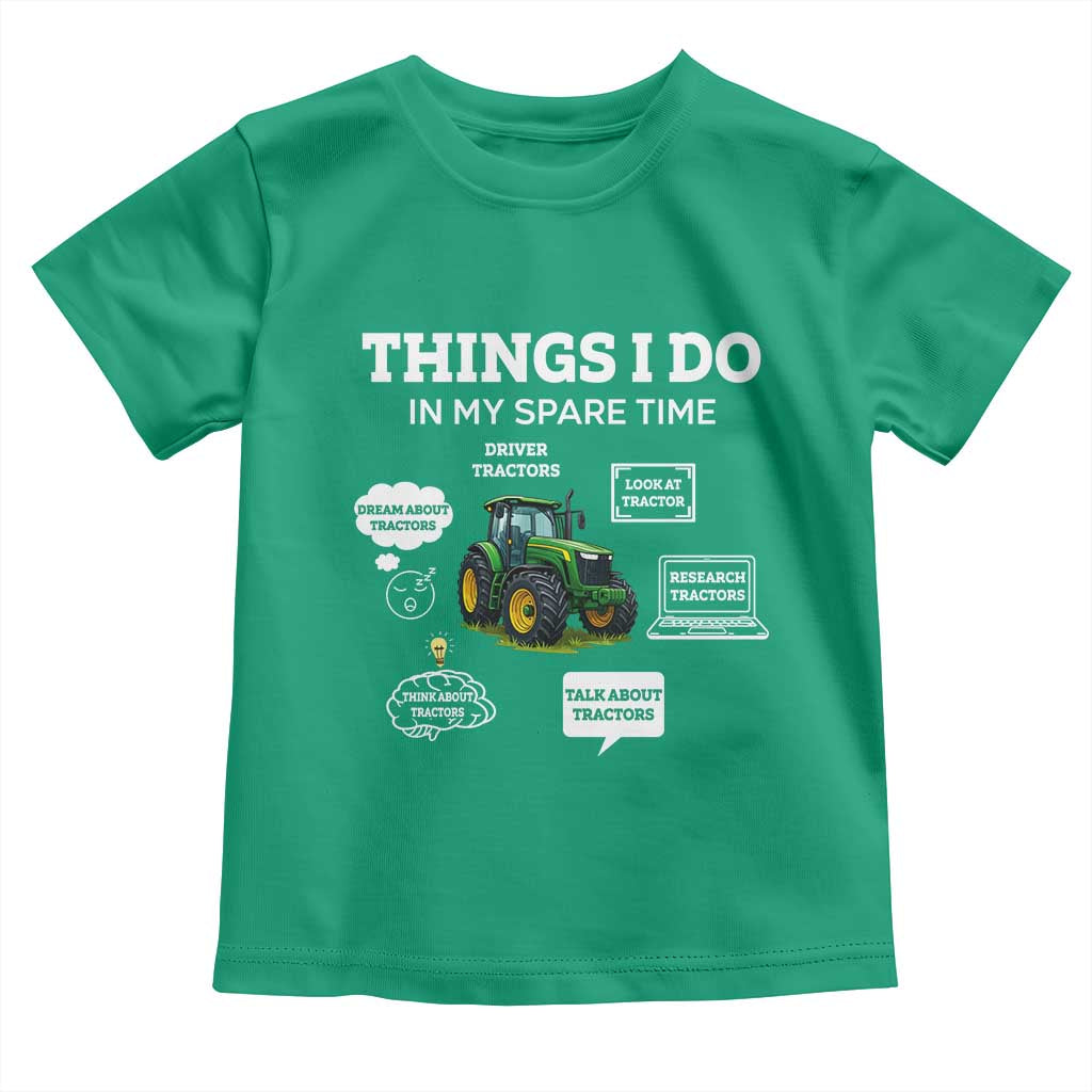 Funny Farmers Toddler T Shirt Things I Do In My Spare Time TS14 Irish Green Print Your Wear