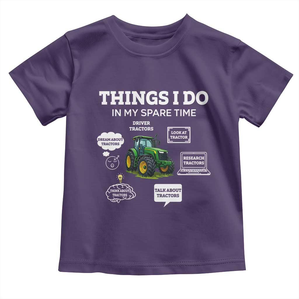 Funny Farmers Toddler T Shirt Things I Do In My Spare Time TS14 Purple Print Your Wear