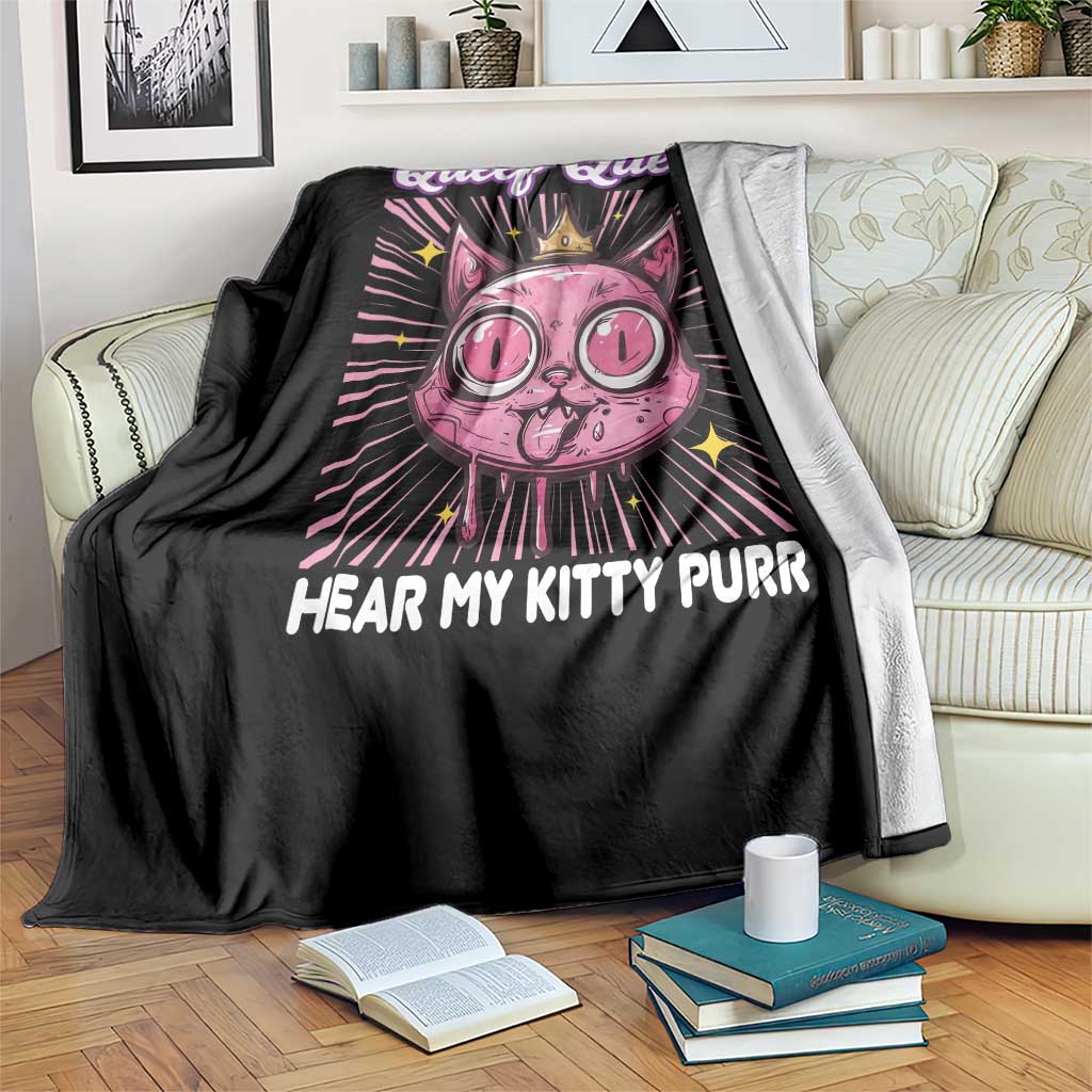 Queef Queen Cat Meme Throw Blanket Funny Inappropriate Adult Humor TS14 Print Your Wear