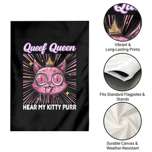 Queef Queen Cat Meme Garden Flag Funny Inappropriate Adult Humor TS14 Print Your Wear