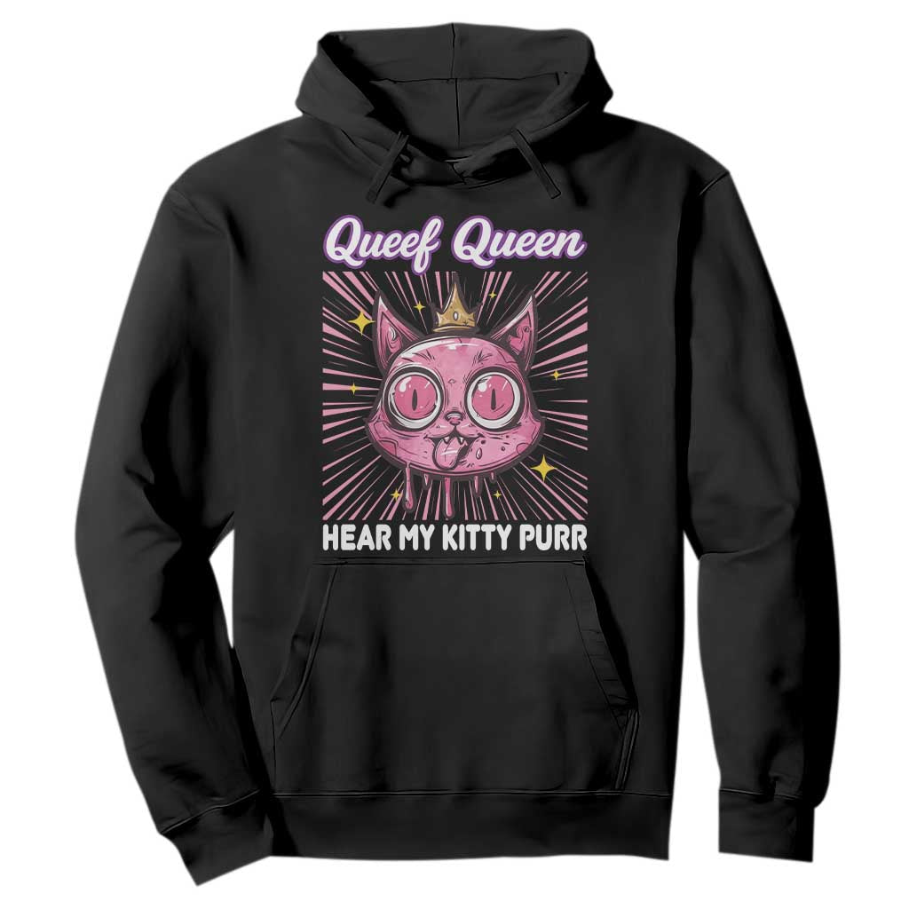 Queef Queen Cat Meme Hoodie Funny Inappropriate Adult Humor TS14 Black Print Your Wear