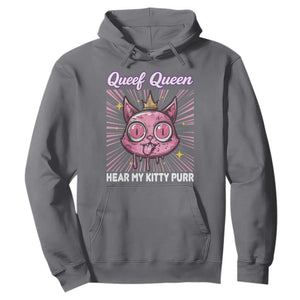 Queef Queen Cat Meme Hoodie Funny Inappropriate Adult Humor TS14 Charcoal Print Your Wear