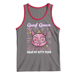 Queef Queen Cat Meme Tank Top Funny Inappropriate Adult Humor TS14 Deep Heather Red Print Your Wear