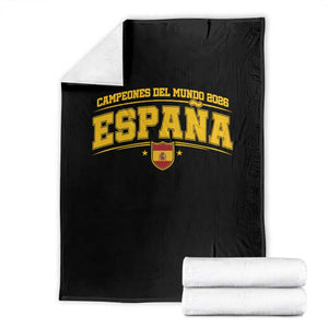 Spain Champions 2026 Throw Blanket Espana Soccer Football Fan Spanish Flag