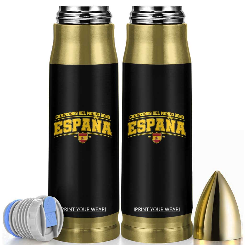 Spain Champions 2026 Bullet Tumbler Espana Soccer Football Fan Spanish Flag
