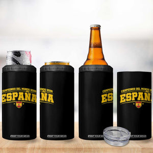 Spain Champions 2026 4 in 1 Can Cooler Tumbler Espana Soccer Football Fan Spanish Flag