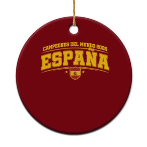 Spain Champions 2026 Ceramic Ornament Espana Soccer Football Fan Spanish Flag