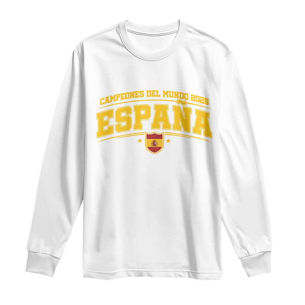 Spain Champions 2026 Long Sleeve Shirt Espana Soccer Football Fan Spanish Flag