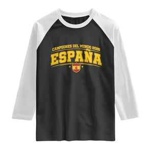 Spain Champions 2026 Raglan Shirt Espana Soccer Football Fan Spanish Flag