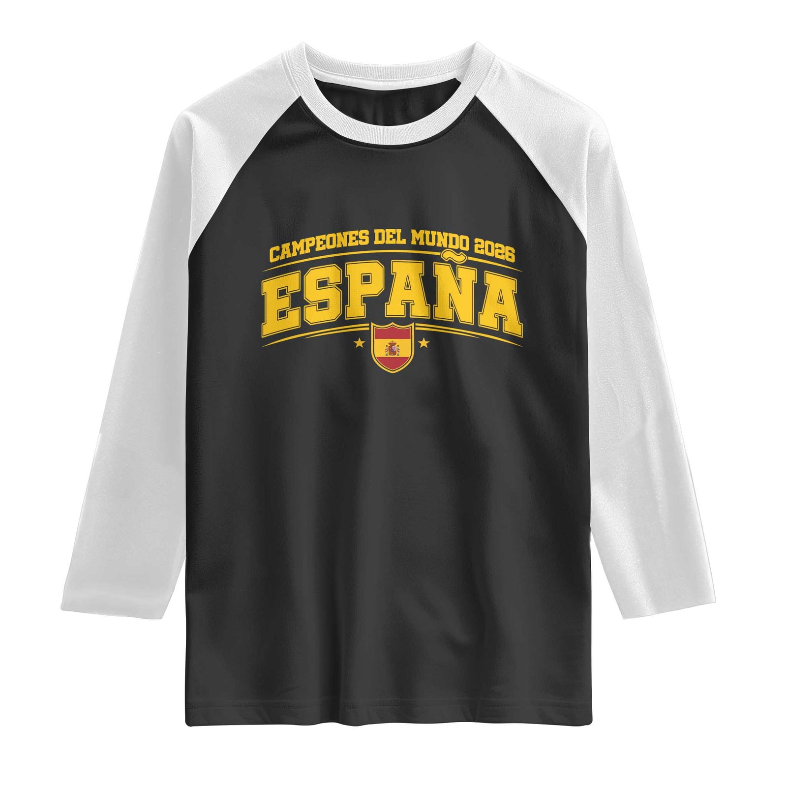Spain Champions 2026 Raglan Shirt Espana Soccer Football Fan Spanish Flag
