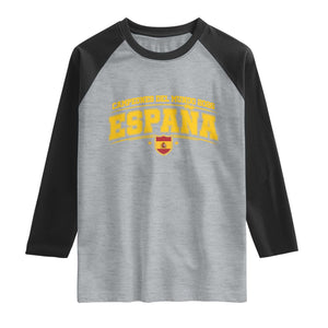 Spain Champions 2026 Raglan Shirt Espana Soccer Football Fan Spanish Flag