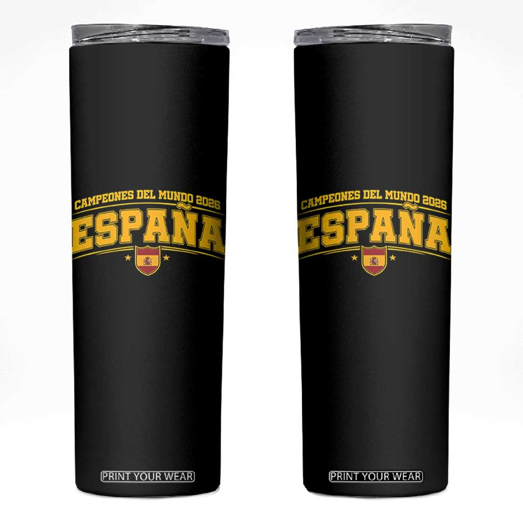 Spain Champions 2026 Skinny Tumbler Espana Soccer Football Fan Spanish Flag
