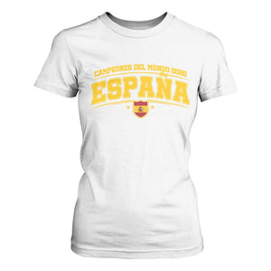 Spain Champions 2026 T Shirt For Women Espana Soccer Football Fan Spanish Flag