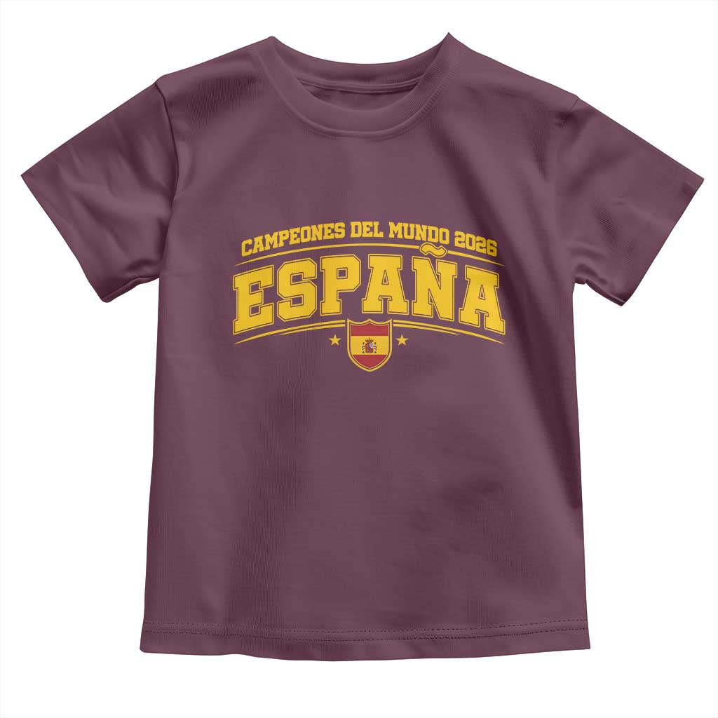 Spain Champions 2026 Toddler T Shirt Espana Soccer Football Fan Spanish Flag