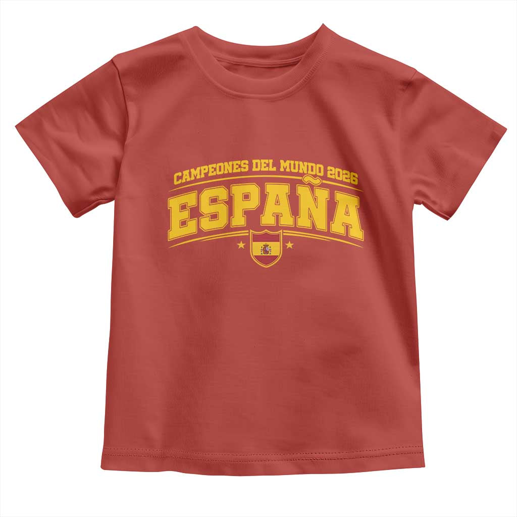 Spain Champions 2026 Toddler T Shirt Espana Soccer Football Fan Spanish Flag