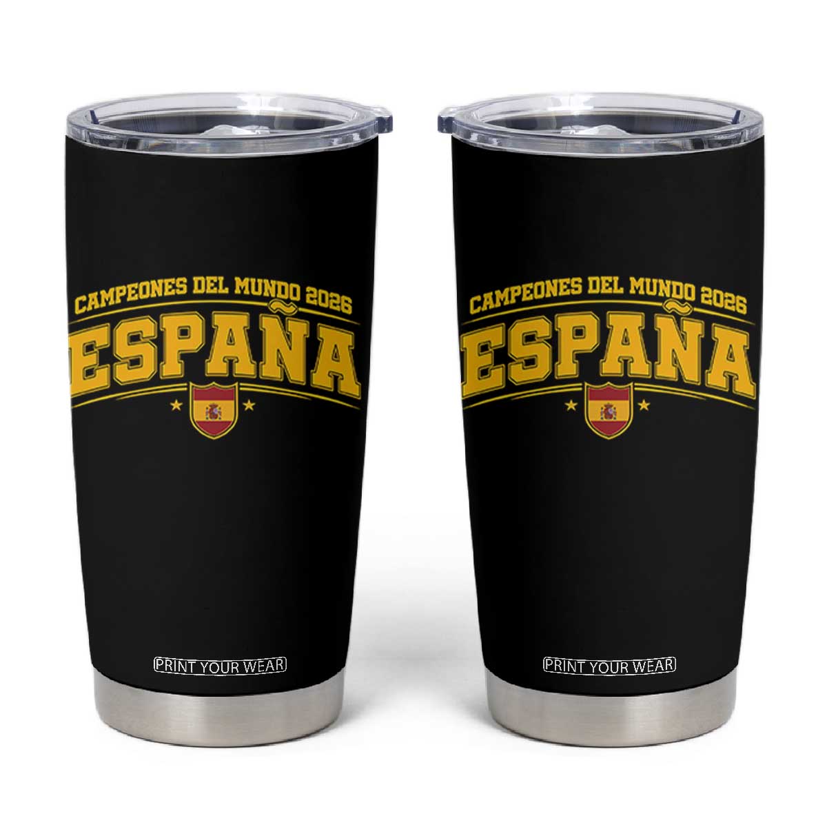Spain Champions 2026 Tumbler Cup Espana Soccer Football Fan Spanish Flag