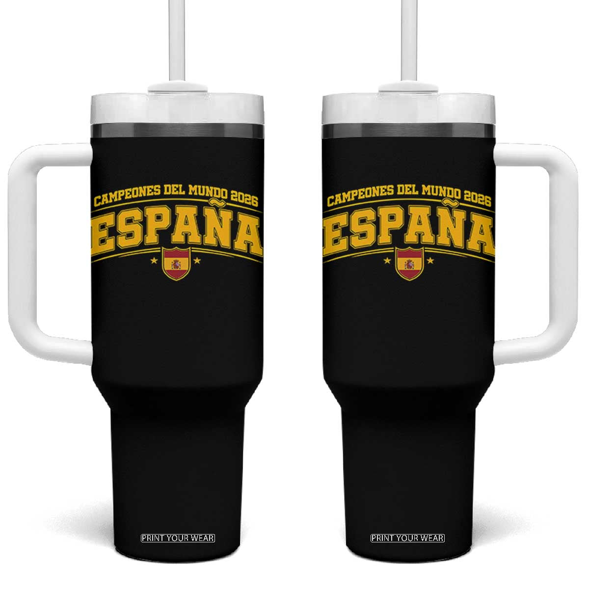 Spain Champions 2026 Tumbler With Handle Espana Soccer Football Fan Spanish Flag