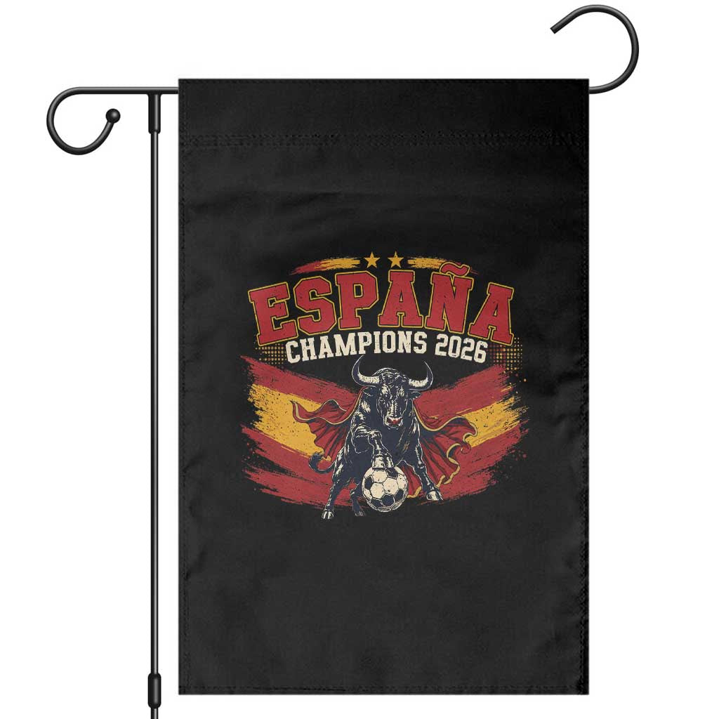 Spain Champions 2026 Garden Flag Espana Soccer Fan Spanish Flag Bull