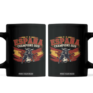 Spain Champions 2026 Coffee Mug Espana Soccer Fan Spanish Flag Bull
