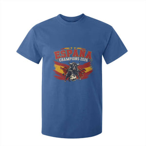 Spain Champions 2026 T Shirt For Kid Espana Soccer Fan Spanish Flag Bull