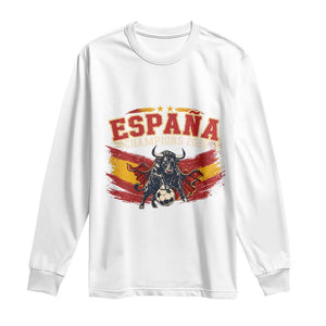 Spain Champions 2026 Long Sleeve Shirt Espana Soccer Fan Spanish Flag Bull