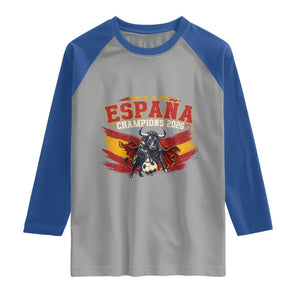 Spain Champions 2026 Raglan Shirt Espana Soccer Fan Spanish Flag Bull