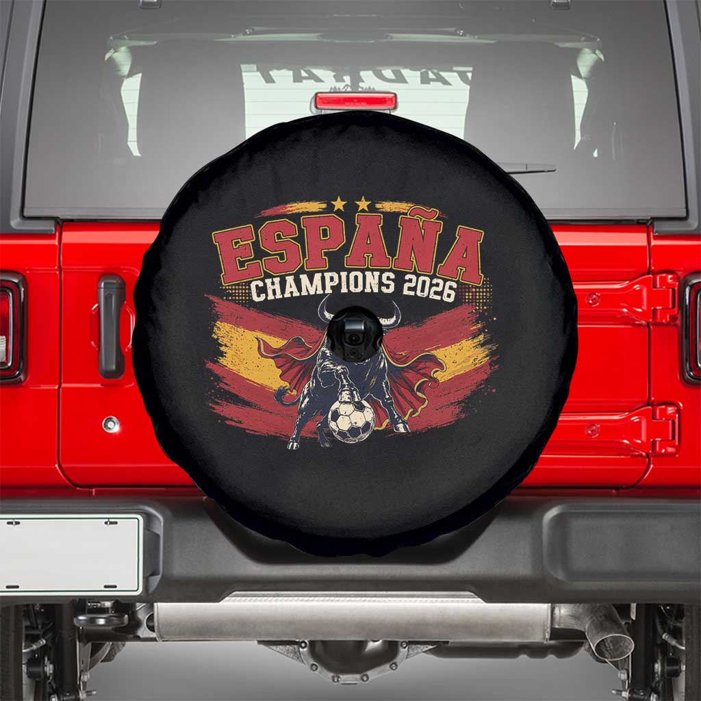Spain Champions 2026 Spare Tire Cover Espana Soccer Fan Spanish Flag Bull