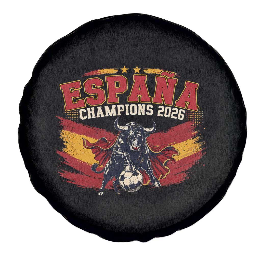Spain Champions 2026 Spare Tire Cover Espana Soccer Fan Spanish Flag Bull