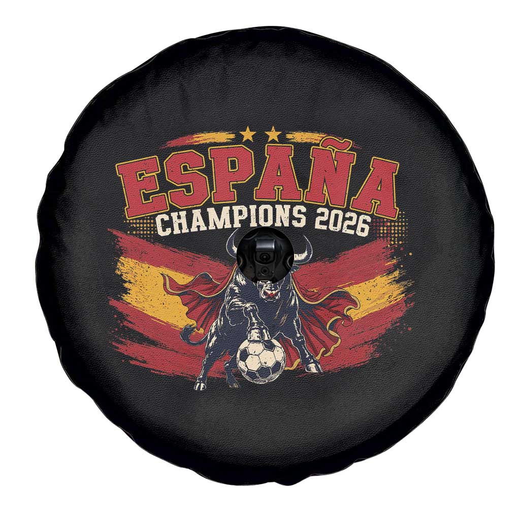Spain Champions 2026 Spare Tire Cover Espana Soccer Fan Spanish Flag Bull
