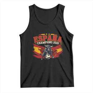 Spain Champions 2026 Tank Top Espana Soccer Fan Spanish Flag Bull