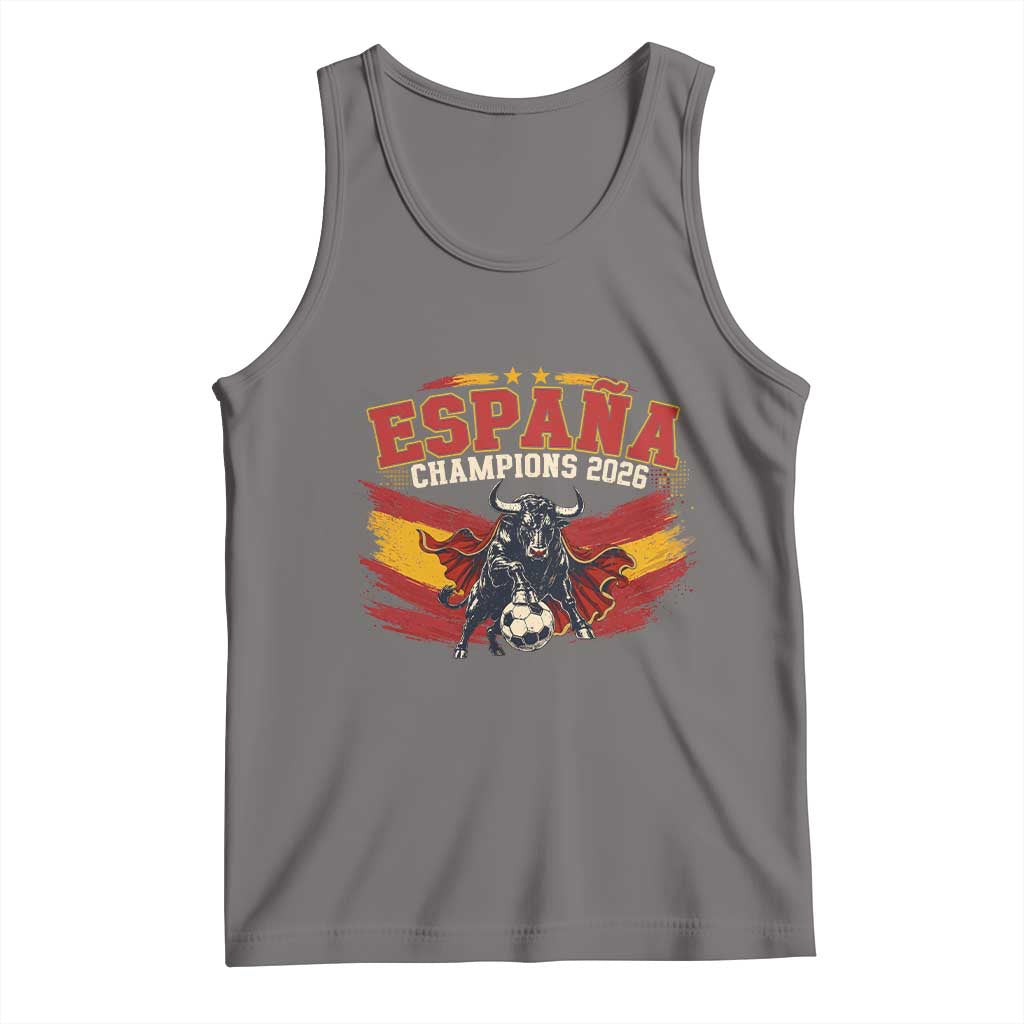 Spain Champions 2026 Tank Top Espana Soccer Fan Spanish Flag Bull