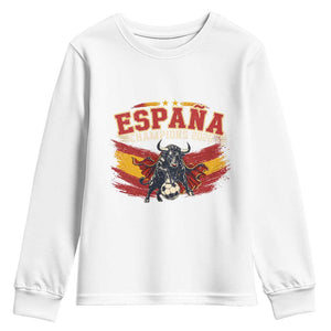 Spain Champions 2026 Youth Sweatshirt Espana Soccer Fan Spanish Flag Bull