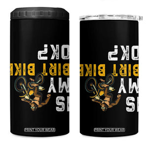 Funny Bigfoot Sasquatch Biker 4 in 1 Can Cooler Tumbler Is My Dirt Bike OK TS14 One Size: 16 oz Black Print Your Wear