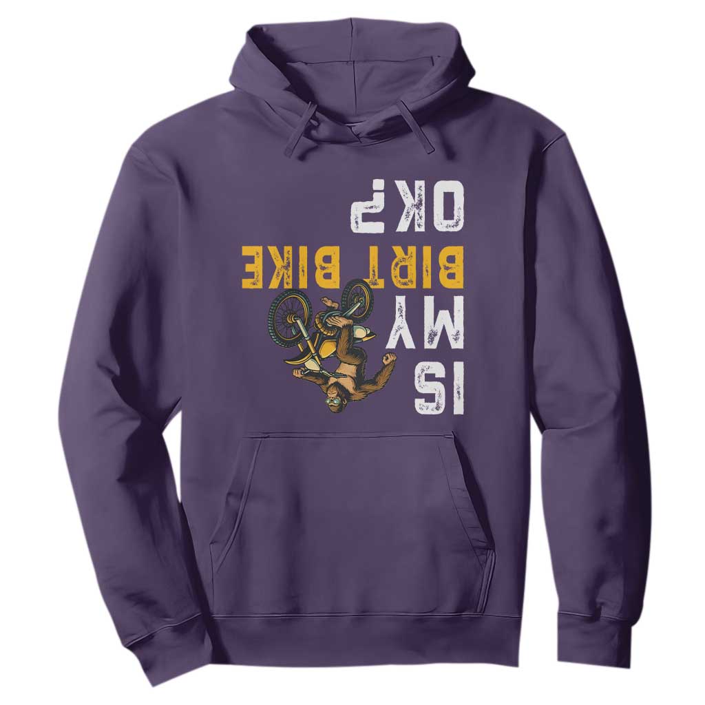 Funny Bigfoot Sasquatch Biker Hoodie Is My Dirt Bike OK TS14 Purple Print Your Wear