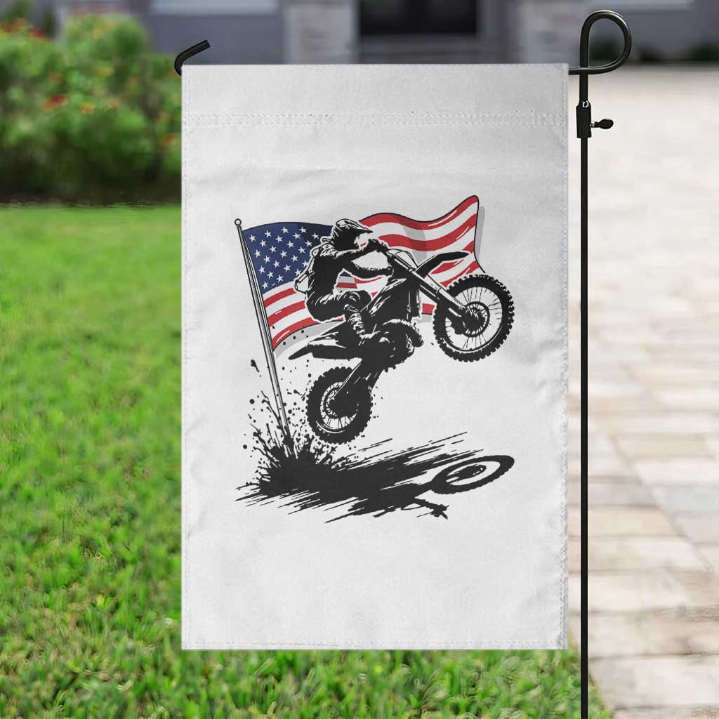 Dirt Bike American Flag Motocross Garden Flag TS14 Print Your Wear