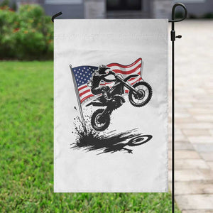 Dirt Bike American Flag Motocross Garden Flag TS14 Print Your Wear