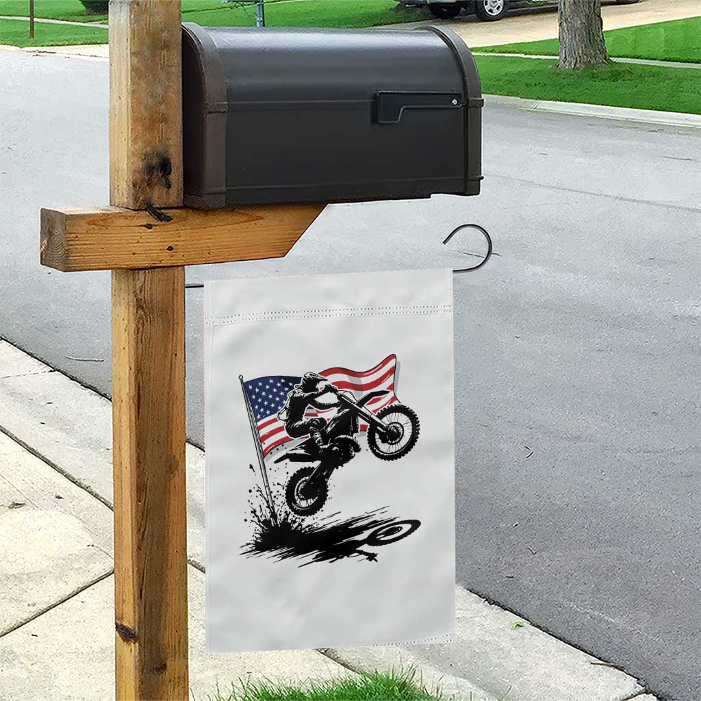 Dirt Bike American Flag Motocross Garden Flag TS14 Print Your Wear