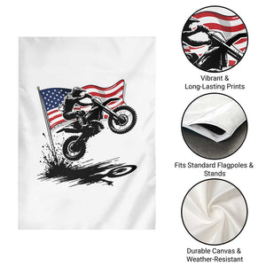 Dirt Bike American Flag Motocross Garden Flag TS14 Print Your Wear
