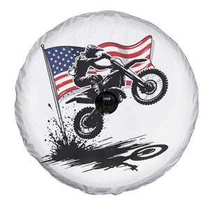 Dirt Bike American Flag Motocross Spare Tire Cover TS14 Print Your Wear