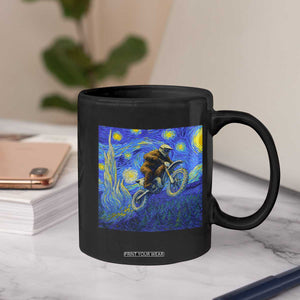 Bigfoot Dirt Bike Sasquatch Coffee Mug Starry Night Van Gogh Biker TS14 Print Your Wear