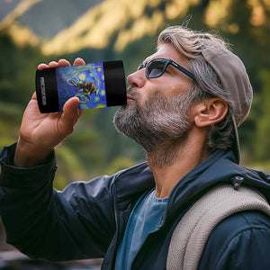 Bigfoot Dirt Bike Sasquatch 4 in 1 Can Cooler Tumbler Starry Night Van Gogh Biker TS14 Print Your Wear