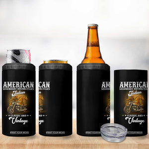 Native American Motorcycle Indian Bikers Club Classic And Vintage 4 in 1 Can Cooler Tumbler TS14 Print Your Wear